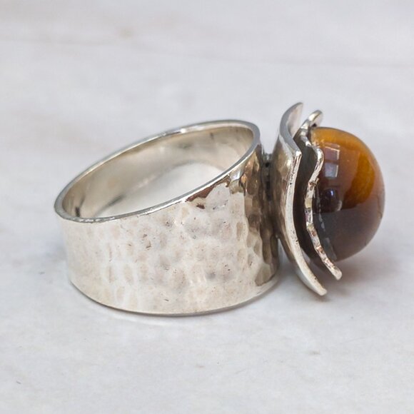 Silpada Sterling Ring with Tiger’s Eye Orb — Size 6.5 - Picture 5 of 16